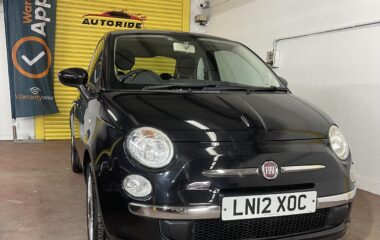 2012 Fiat 500 Black Hatchback