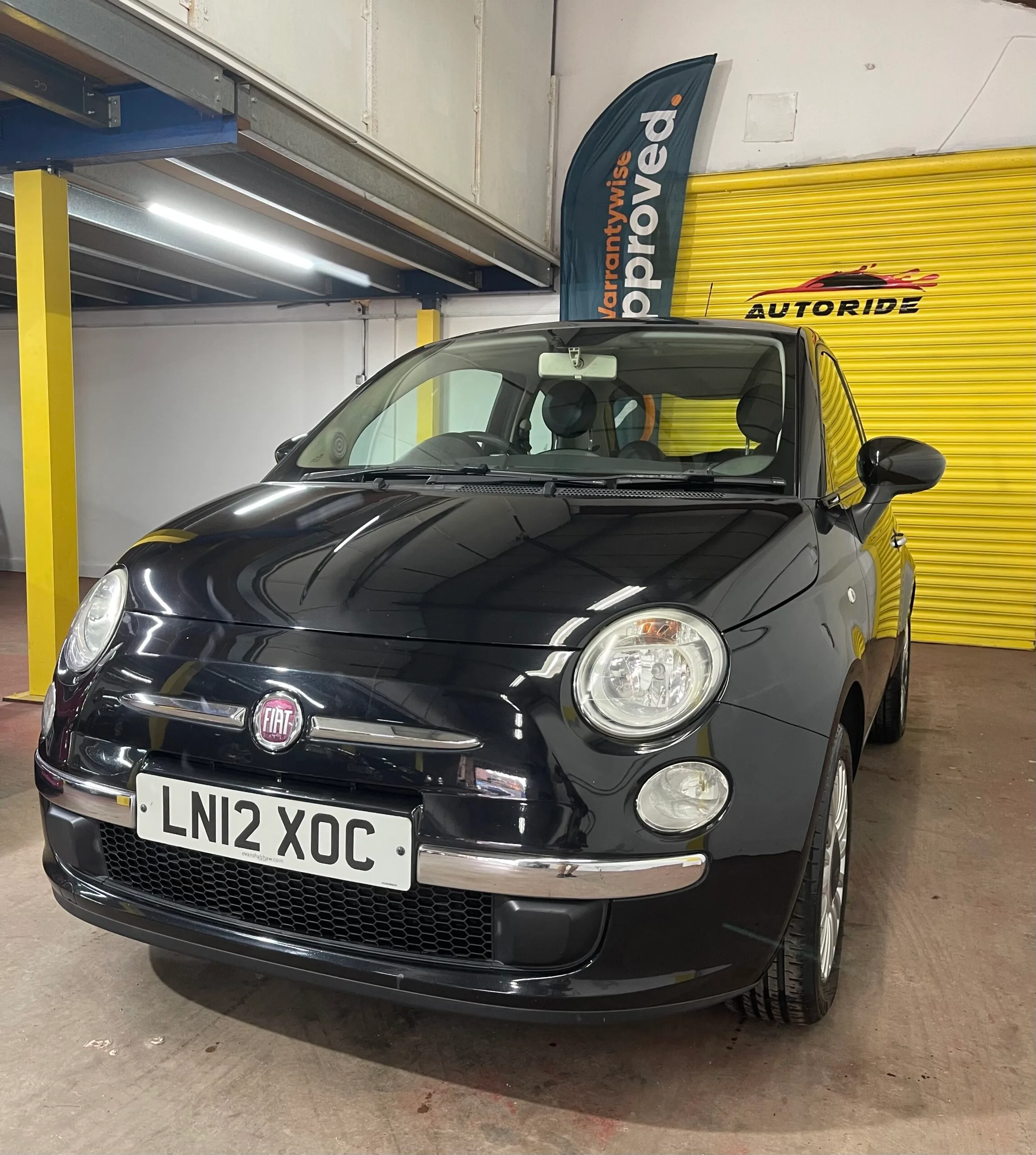 2012 Fiat 500 Black Hatchback