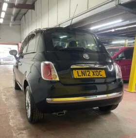 2012 Fiat 500 Black Hatchback